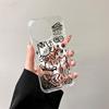 Крутой чехол-зарядка с граффити-котом для iPhone 17 Air 16 E 15 14 Plus 13 12 Mini 11 Pro Max Прозрачный силиконовый чехол с бортиком