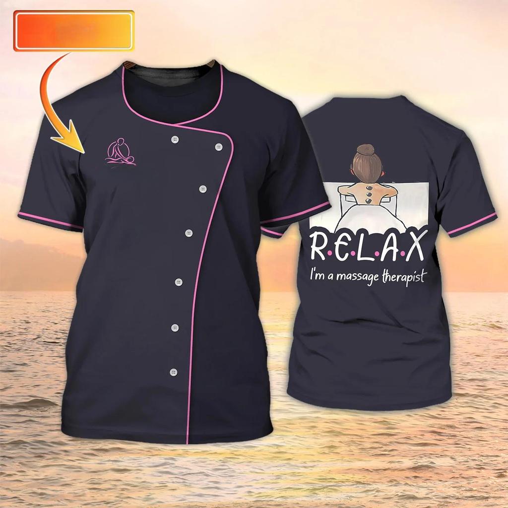 Футболка с изображением массажиста, футболка с 3D-принтом, унисекс, летний стиль, повседневная футболка