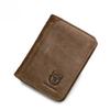 Men's Wallet 100% Genuine Leather Short Multi-functional Small Driver's License Coin Purse