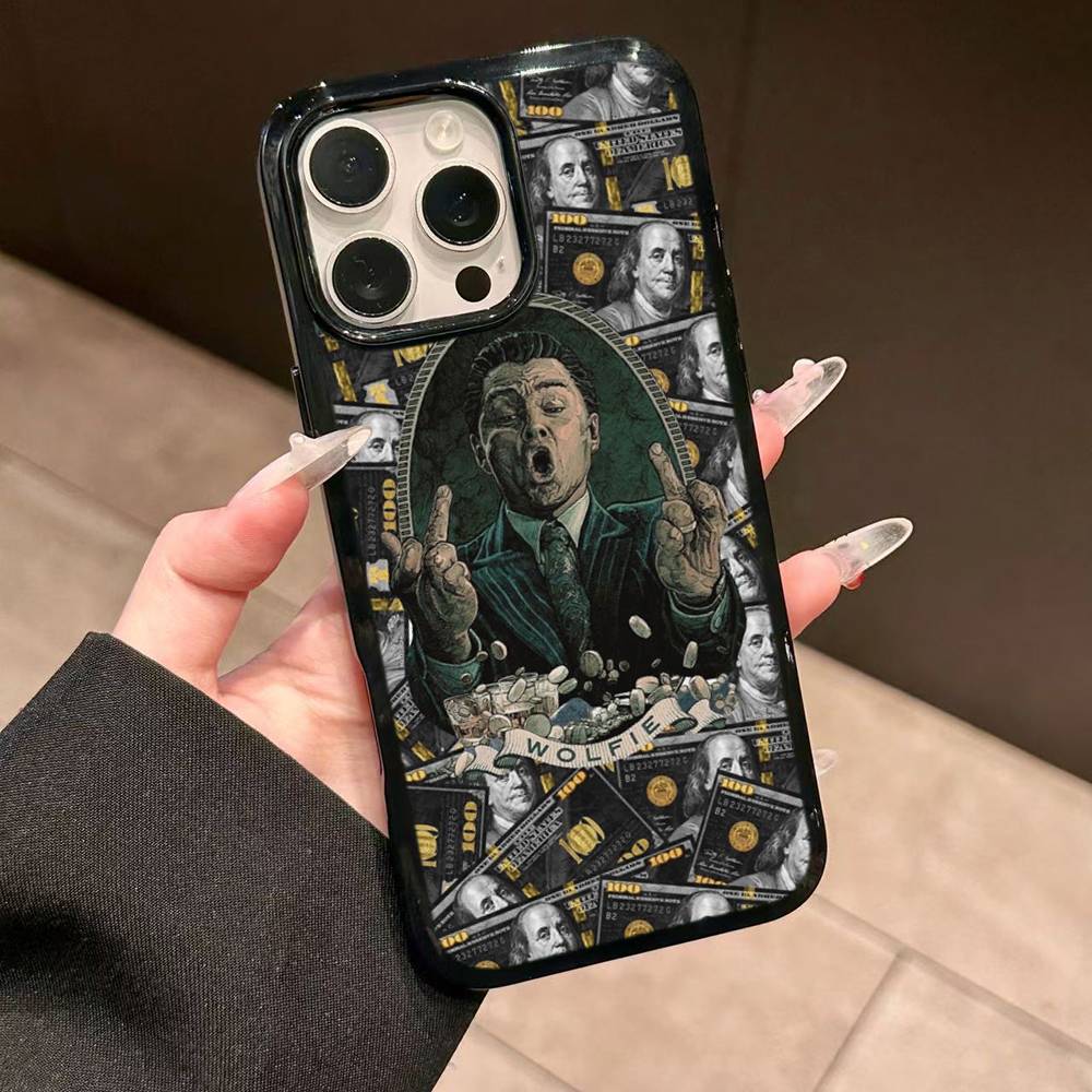Классический фильм Волк с Уолл-Стрит Для IPhone 17 16 15 14 13 12 11 Mini Pro Max Plus Задняя крышка для телефона из ПК+ТПУ