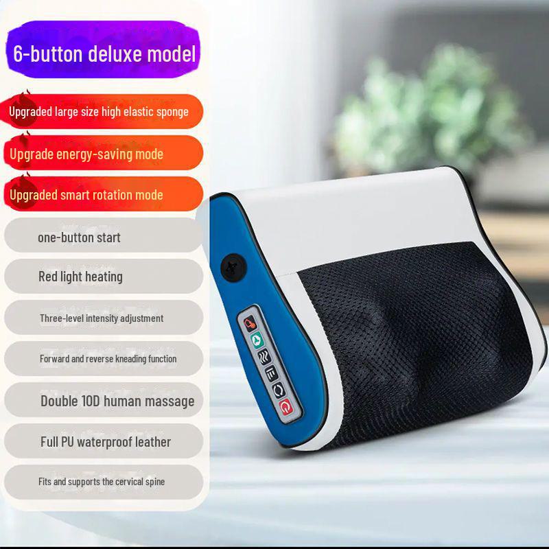 Умная многозонная массажная подушка: Поддержка поясницы для шеи, талии, спины, плеч, домашнего отопления