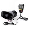 7 Sound Car Alarm Horn DC 12V with MIC Loud Motorcycle Siren Vehicle Truck Warning Loudspeaker Plastic Police Firemen