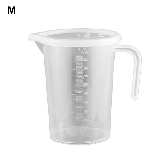500ml/1000ml/2000ml Useful Lid Design Practical Measuring Glass Wear-resistant Food Grade Measuring Jug