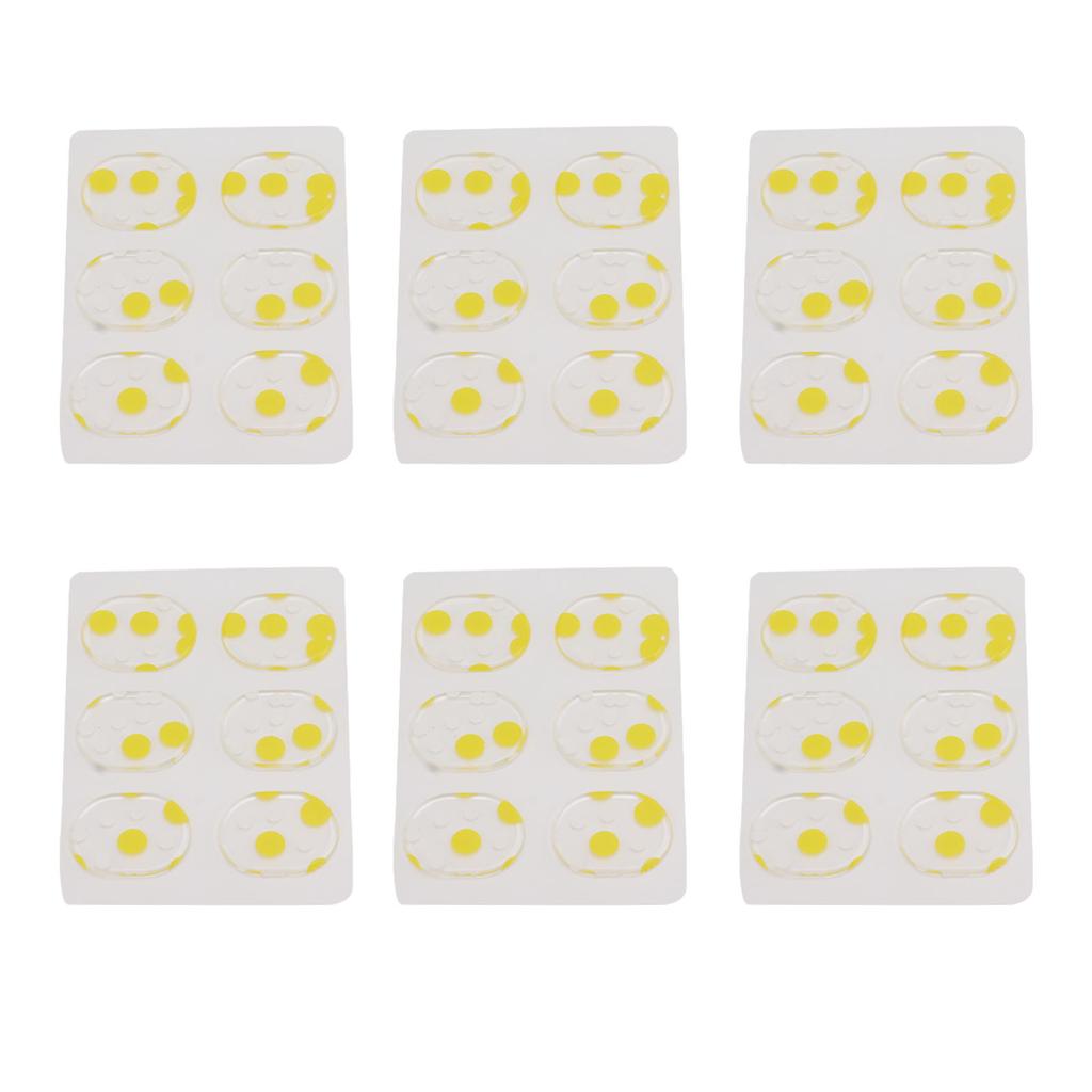 36PCS Drum Dampeners Gels Silicone Gel Pads Soft Drum Dampeners for Drums Cymbals Tone Control Yellow White Dots