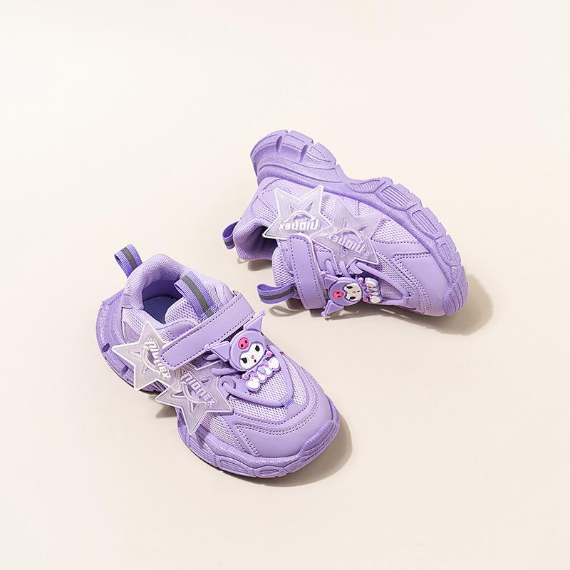 Девочки спортивная обувь мультяшная мода детская повседневная сетчатая обувь 2025 осень новинка сетчатая дышащая девочка папины кроссовки