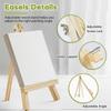 Conda 6 Pack 9 Inch Mini Wooden Display Easels, A-Shaped Mini Easel Stand for Small Painting, Painting Party Easel for DIY Crafts, Photos, Gift,