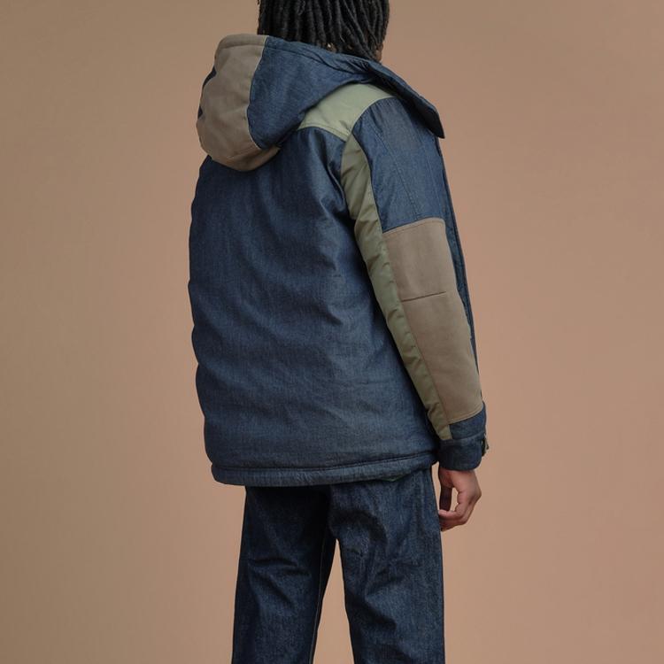 Коллаборация Levis X White Mountaineering Серия Midnight Blue Повседневная куртка с капюшоном Мужская куртка Деним 17880-0002