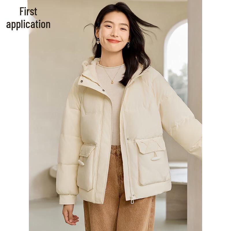 Women's Hooded Toggle Button Puffer Jacket