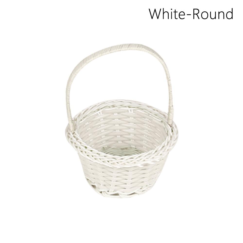 Корзина для хранения цветов из ротанга, круглая/в форме сердца, плетеная корзина для цветов для дома, свадьбы