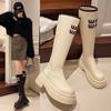 Модные женские ботинки Высокий внешний вид Толстая подошва Цвета Водонепроницаемая платформа Мода Все удобные Нескользящие Дышащие