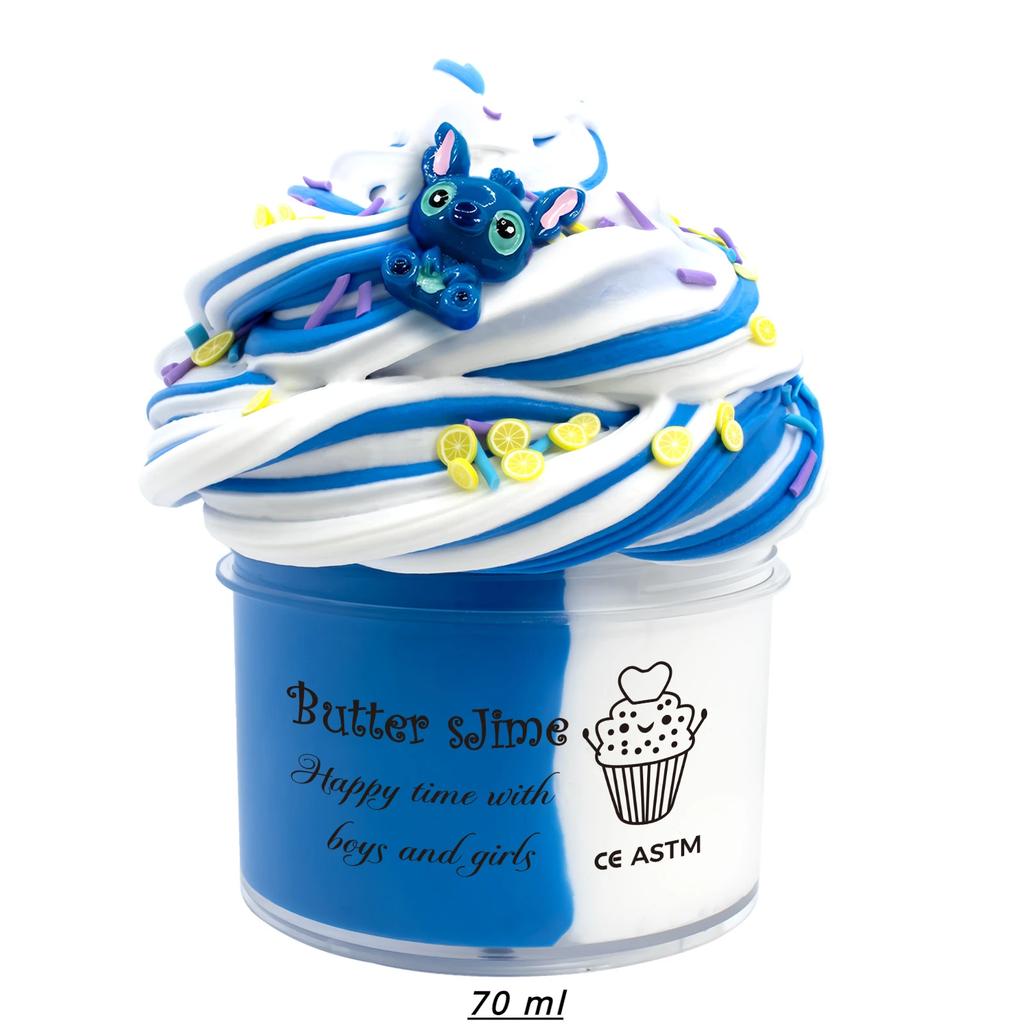 Double Color Slime 70ml Squishy Stress Reliever Decompression Mud Cute DIY Cotton Clay Educational Gift Kids Handmade Toy