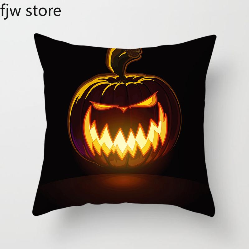 Halloween Decoration Pillowcase Pumpkin Ghost Face  Party  Sofa Cushion Cover Bedroom Home Decor 45x45cm