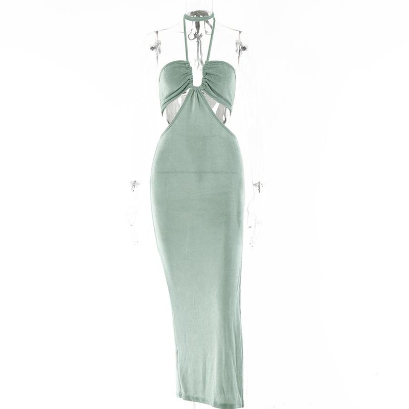 Элегантное облегающее сексуальное женское платье с открытой спиной и открытыми плечами, летние вечерние платья 2022 года, женский халат Femme Ladies