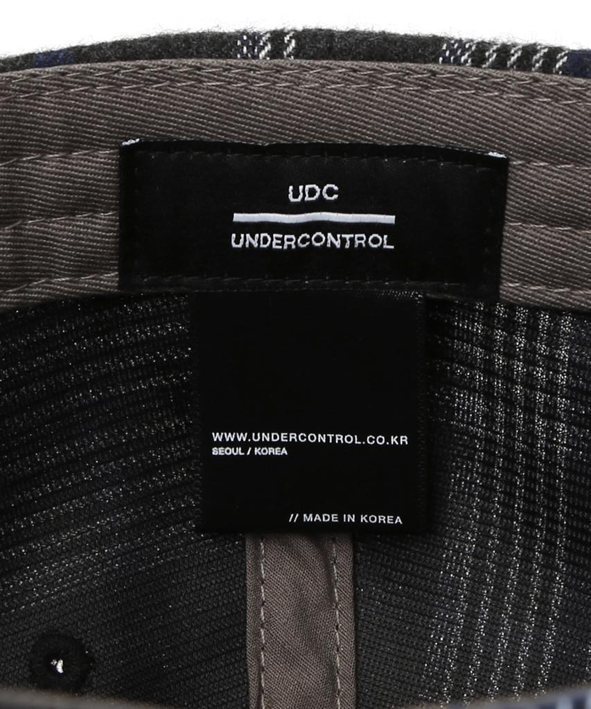 Кепка с логотипом Eondeokeonteulol, клетка, Union Udc / Оригинальная B B / Темно-синяя клетка