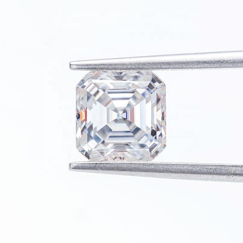 Cellacity White Short Square Aschi Mosanite 0.5 Cct-7.0 CT-D Color Laboratory Grown Diamond GRA Certificate