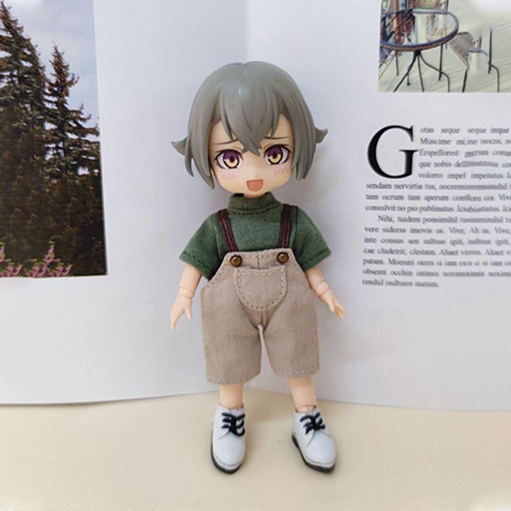 Pants T-shirt Suits for Obitsu11 Doll Denim Pants Fashion Overalls Doll Clothes Knitted Tops