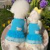 Comfortable Dog Apparel Tutu Skirt Dress, Knitted Princess Style Pet Breathable Sleeveless Top Cute Puppy Dress for Small Dogs Maltese Bichon