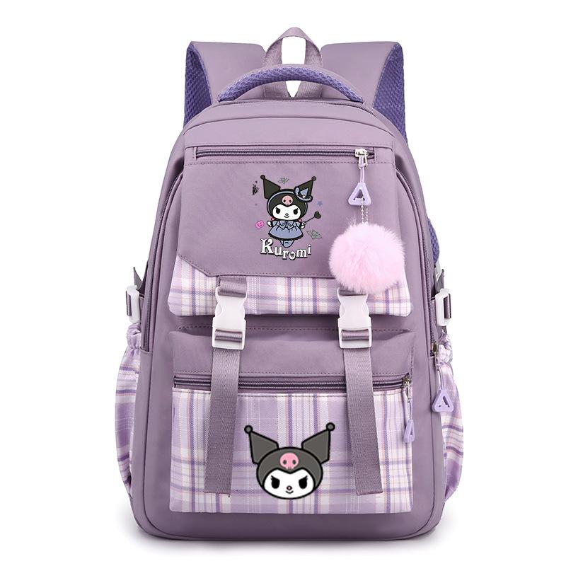 Cartoon Pattern College Style Backpack Large Capacity Junior High School High School Student Cute Style Schoolbag