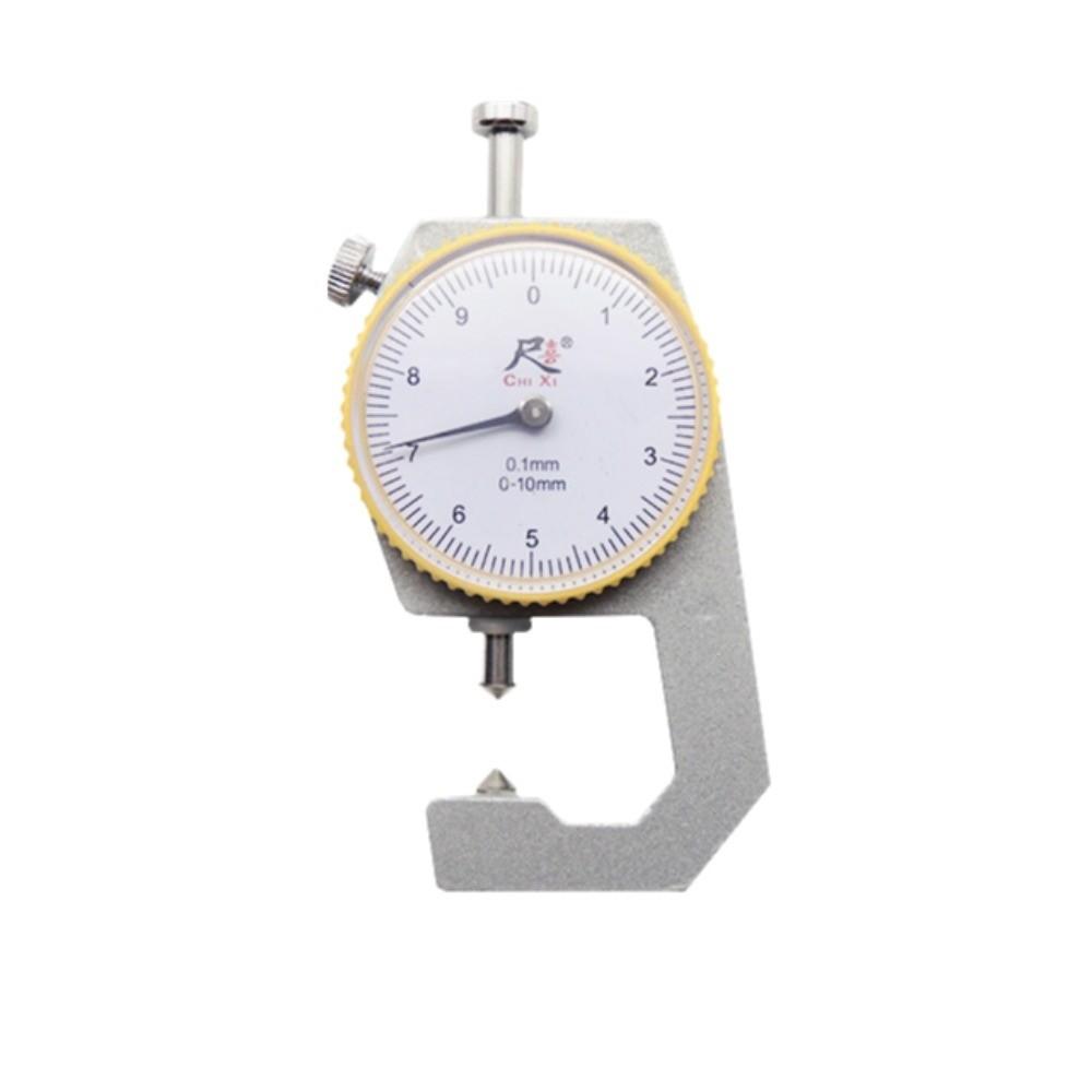 Pointed Head Thickness Gauge 0-10mm Range Measuring Tool Dial Thickness Gauge For Leathercraft