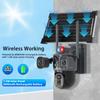 LS VISION 8-мегапиксельная WiFi-мультиобъективная 3-экранная солнечная панель с питанием от 360-градусной беспроводной PTZ-камерой наблюдения 4K V380 Pro наружная охранная 4G-камера на солнечных батареях