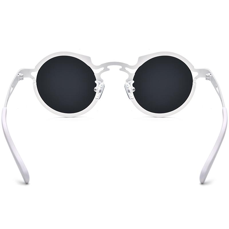 Borregls Colorful Titanium Sunglasses Men Vintage Round Fashion Women Polarized Mirrored UV400 Sun Glasses Retro Shades 185835T