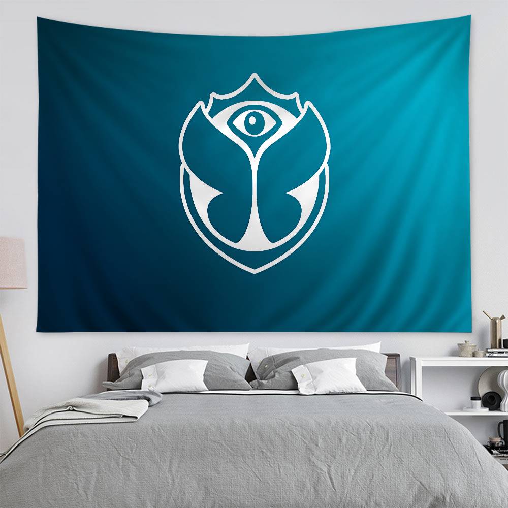 TTomorrowland Music Logo Printed Large Wall Tapestry Art Science Fiction Room Home Decor Decor Blanket