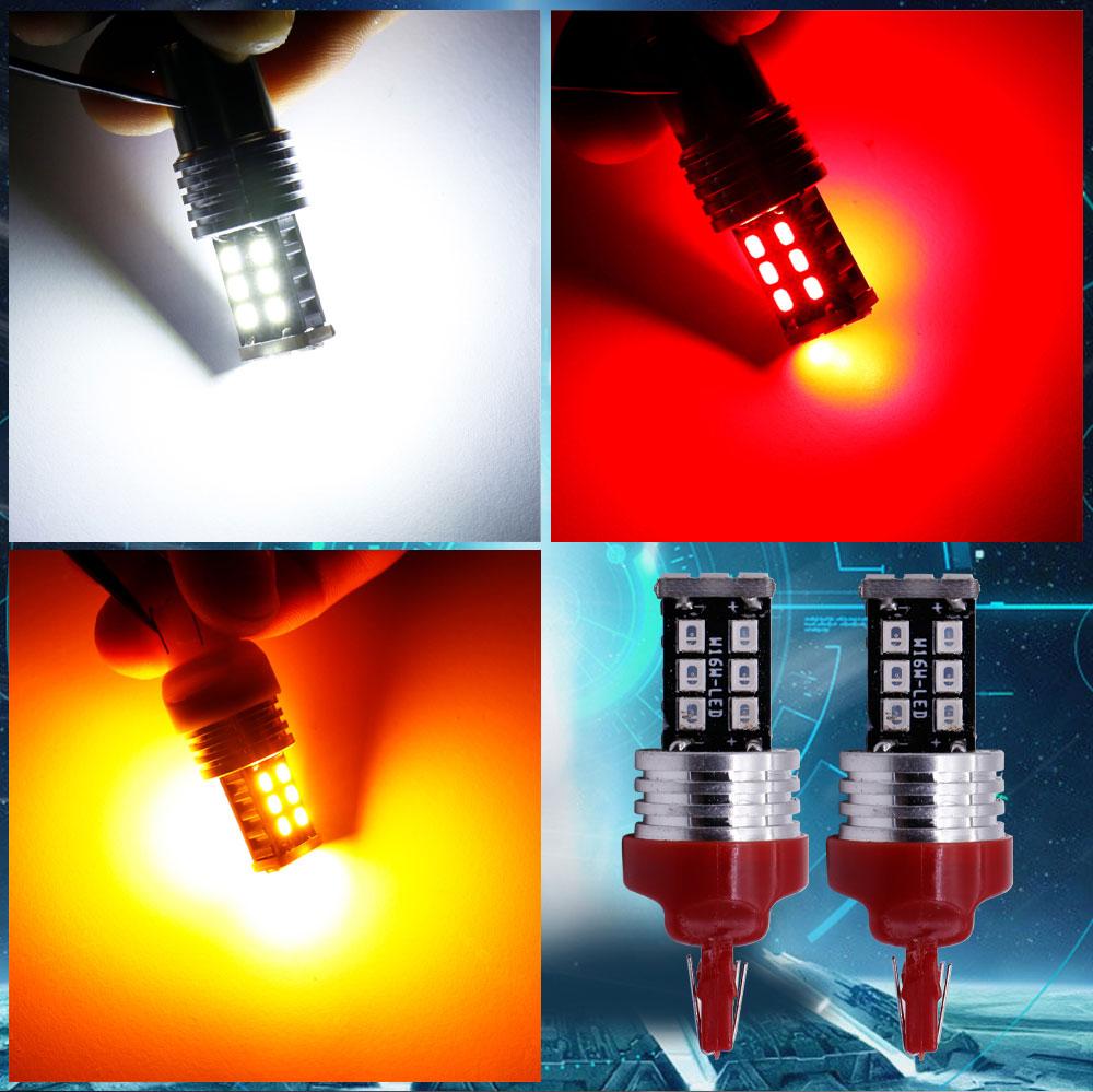 1x 1157 LED BAY15D Car Turn Signal Brake Backup Light 3030 Chip 15 SMD CANBUS Reverse Parking Lights Lamps 12V Red Amber White