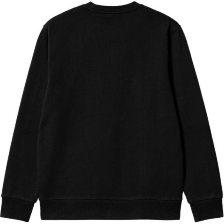 Carhartt WIP Letter Round Neck Pullover Long Sleeve Sweatshirt Men sweatshirt Black I034496-0D2-XX
