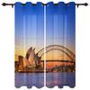 Windows Sea Beach Blue Sky White Clouds Luxury Home Curtains Modern Home Supplies Living Room Bedroom Custom Curtains