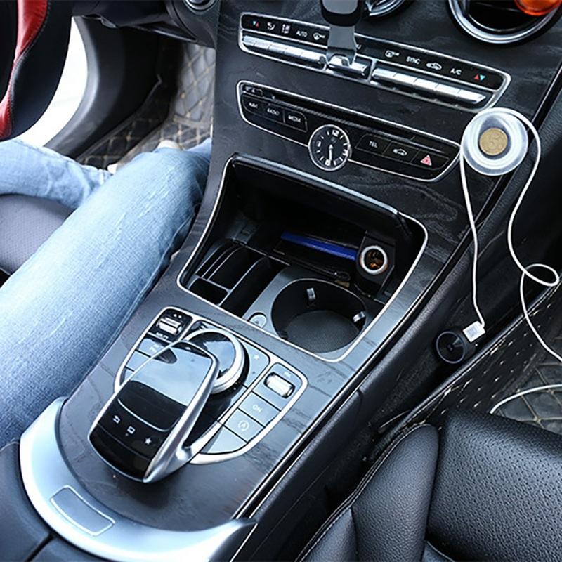Car Central Control Water Cup Holder Storage Box Phone Holder for Mercedes Benz C E GLC Class W205 X253 W213