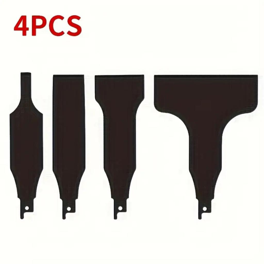 4-piece Steel Reciprocating Saw Shovel For Removing Tile Glue, And Mortar, Cleaning, Cleans Floors And Walls