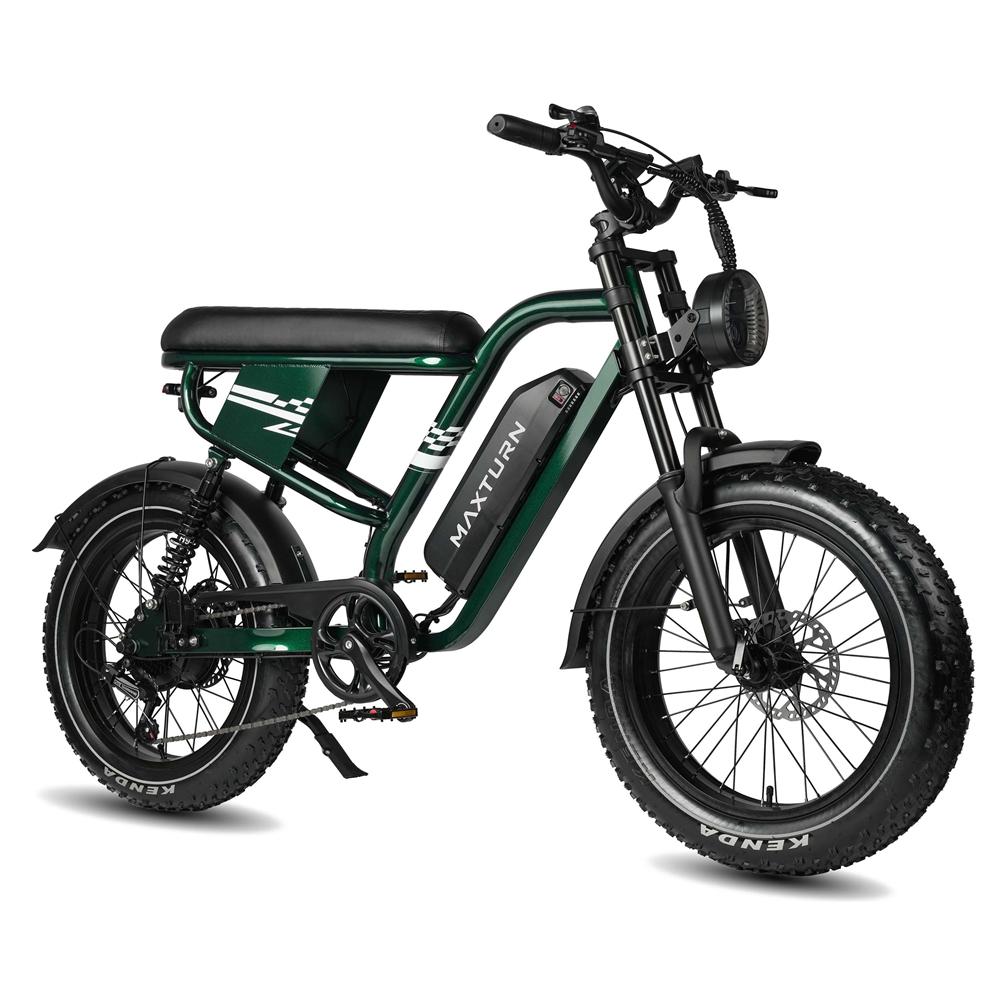 Электровелосипед Maxtron MX10 Мотор 250 Вт 20-дюймовые широкие шины Полностью амортизированный Электровелосипед для взрослых Максимальная скорость 25 км/ч Светодиодный дисплей 48 В 13,5 Ач