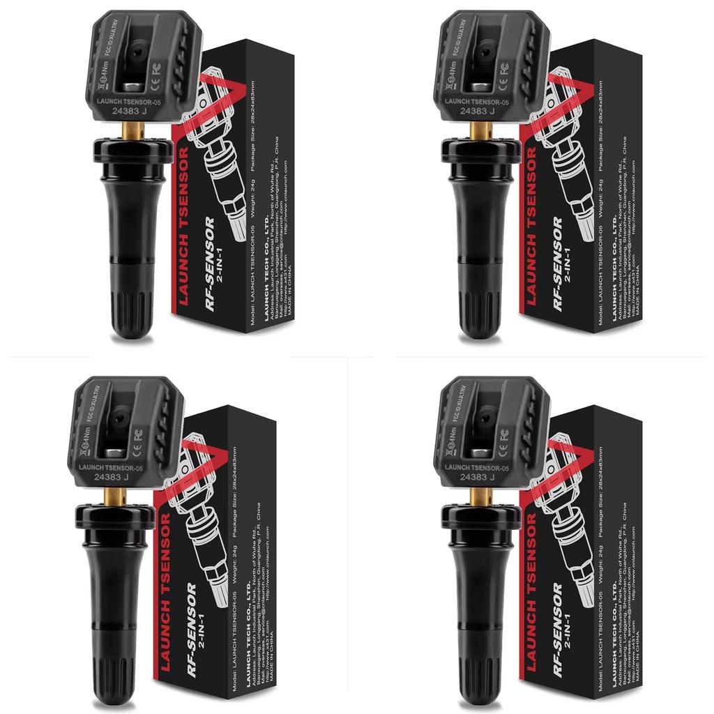 LAUNCH X431 TSENSOR-05 Универсальный датчик TPMS 315 МГц/433 МГц Двойная частота Регулируемый угол Резиновый клапан Монитор давления в шинах