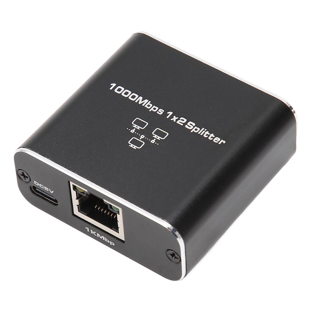 Разветвитель кабеля Ethernet 1000 Мбит/с 1 на 2, совместимый с Cat5, Cat5e, Cat6, Cat7, два устройства совместно используют RJ45