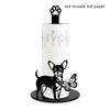 Wooden Roll Paper Towel Holder Cat Dog Vertical Napkins Rack  Kitchen Countertop