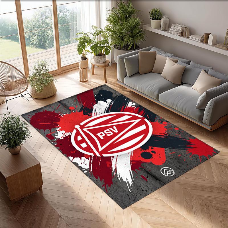 PSV Eindhoven FC Soccer Football Pattern Soft Area Rug Non Slip Indoor Floor Carpet Sports Decor Mat for Bedroom