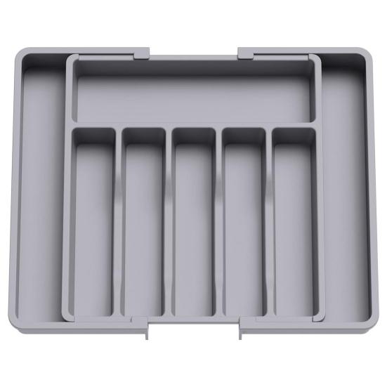Dinnerware Storage Box Retractable Classification Organization Large Capacity Tableware Tray Cosmetic Jewelry Stationery Drawer