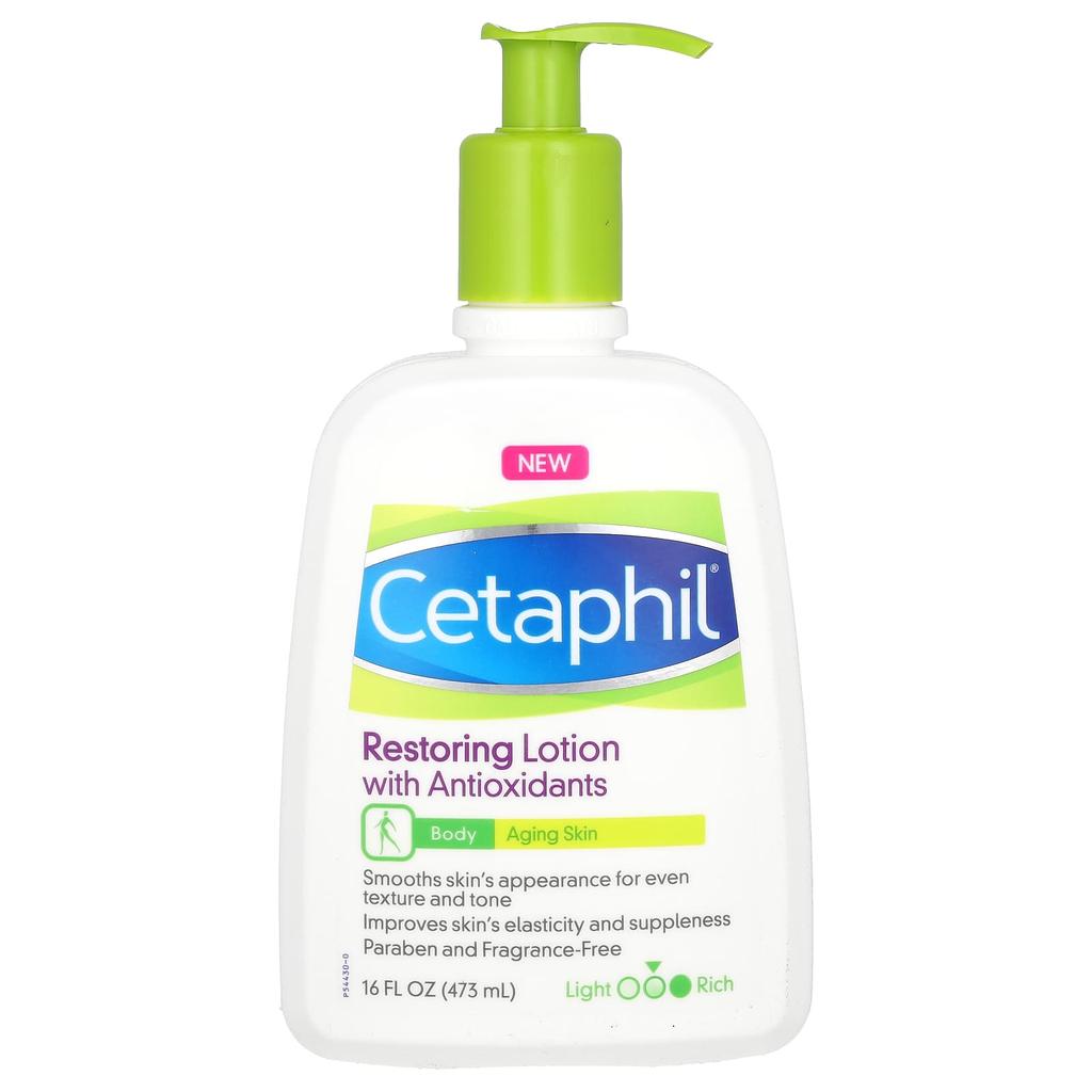 Cetaphil Regenerating Lotion with Antioxidants, Medium, Fragrance-Free, 16 Fl Oz (473 Ml)