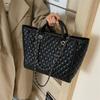 Rhombus Chain Handbag 2025 New Women's Bag Trendy Versatile Large-capacity Single Shoulder Fashionable Portable Commuter Tote Bag