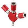 Pneumatic Couplers 3-Way Splitter For Air Tools 1 4 Inch NPT Hex Style Longer Life For M D I M Connectors 1 4 Inch Air Connector