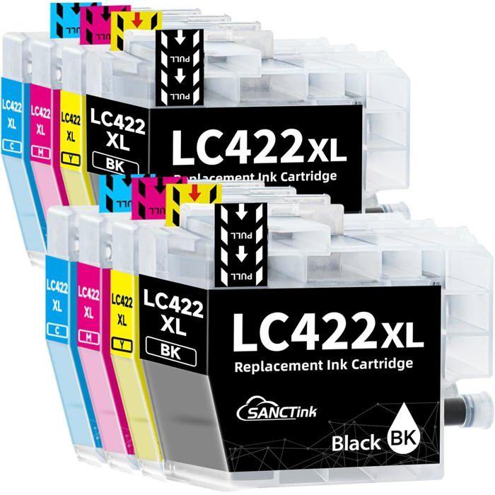 Cartouche d'Encre - SANCTink - LC422 XL - Compatible Brother - Pack de 8 - Multi-couleurs