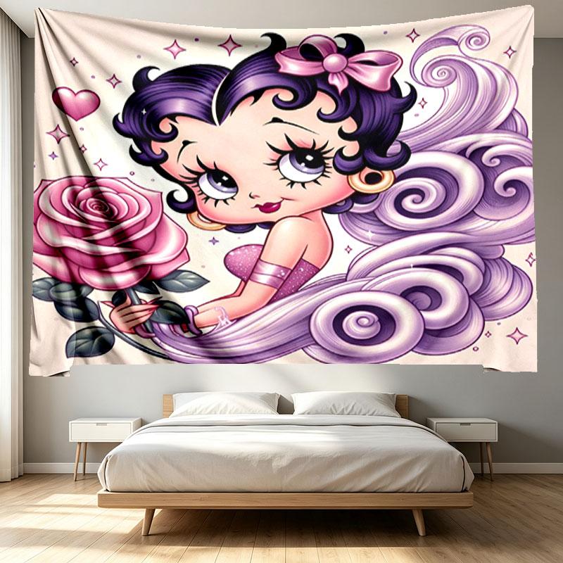 Sexy Doll Print Tapestry - Portable Wall Decor Cloth, for Home, Dorm, Travel, Bedroom, Living Room - Ideal Birthday Housewarming Gift