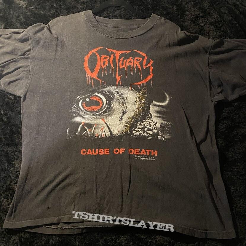 Obituary Cause of Death Tour Classic Style Black Unisex T shirt Reprint KH16681