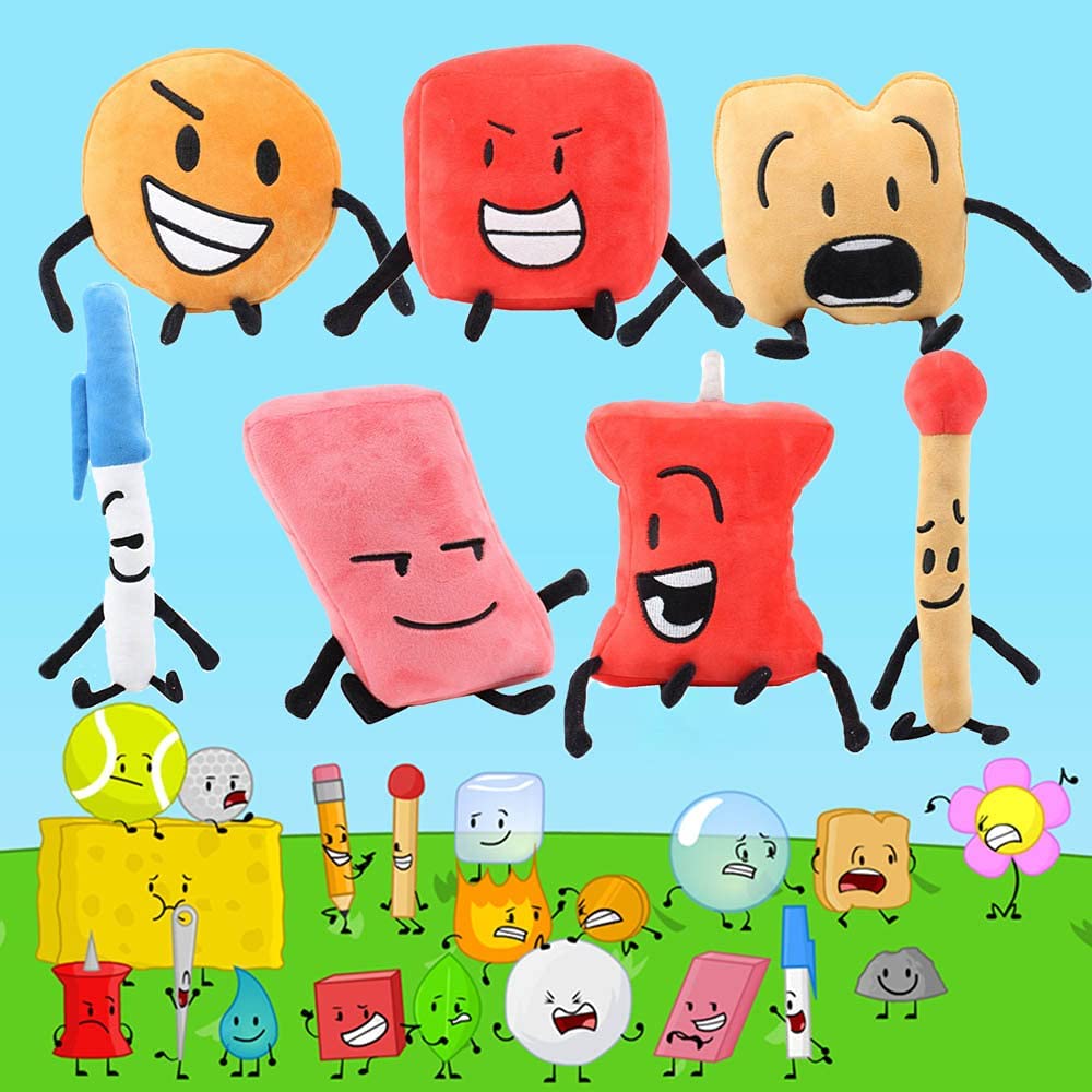 Плюшевая игрушка Bfdi Битва за Остров Мечты Плюшевая Игрушка Мультяшное Набивное Животное Растение Мягкая Кукла Листик Огненный Подушка Подарок для Детей Детей