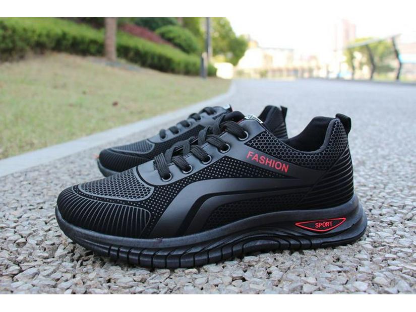 Men's Waterproof Black Leather Sneakers - Thick-Soled, Non-Slip, Soft Sole, Wear-Resistant, Versatile Casual Running Shoes