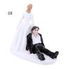 Reusable Romantic Groom Bride Marry Resin Figurine Wedding Cake Topper Wedding Decoration High Quality
