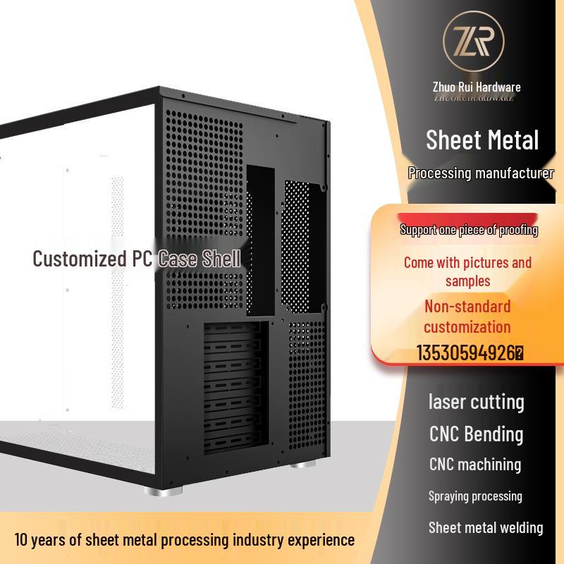 Корпус компьютера Zhuorui из алюминиевого сплава с прецизионным шасси из листового металла и корпусом электрического блока