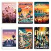 Los Angeles Skyline Retro Metal Sign Plates Customize Club Bar Wall Pub Los Angeles Tin Sign Posters