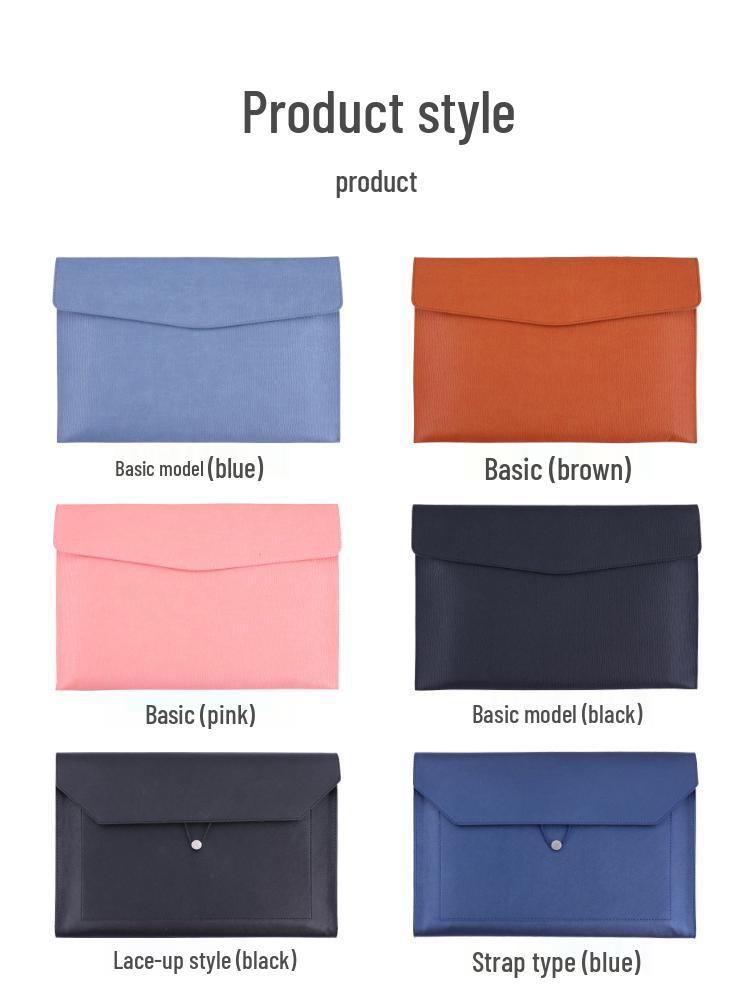 A4 Imitation Leather Business File Bag - Large Capacity Briefcase with Customizable Enterprise Logo