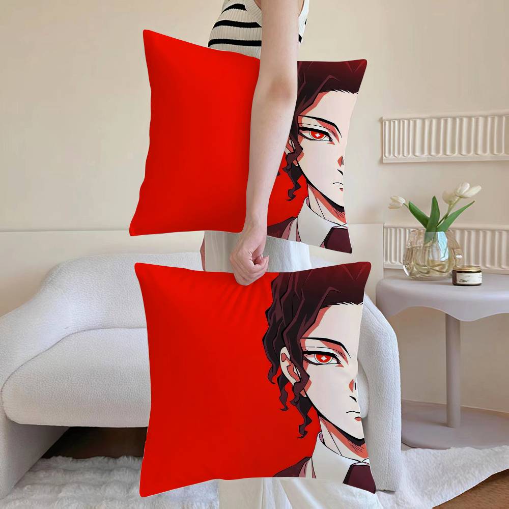 D-Истребитель демонов Kimetsu No Y-Yaiba Наволочка Наволочка против пылевых клещей Невидимая молния Шелковистый короткий плюш Чехол для подушки дивана